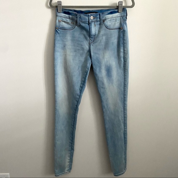 Express Acid Wash Mid Rise Legging Skinny Jeans